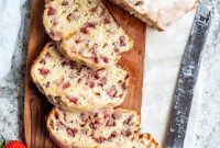Strawberry Lemon Glaze Loaf Cake Recipe