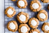 Gingerbread Thumbprint Cookies with Sweet Icing