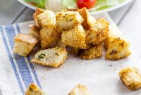 Crispy Garlic Croutons Recipe for Salads and Soups