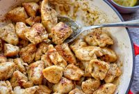 Garlic Lemon Chicken Bites with Herbs and Crispy Pan-Seared Edges