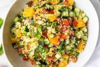 Citrus Tabbouleh Salad with Fresh Herbs and Lemon Dressing