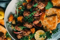 Oven-Baked Lamb Meatballs with Mediterranean Herbs