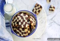 Pressure Cooker Eggless Checkerboard Cookies Recipe