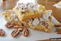 Decadent Pecan Cheesecake Bars with Gooey Caramel Swirl