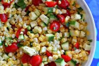 Summer Corn, Zucchini & Tomato Salad Recipe for BBQs
