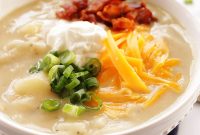 Loaded Baked Potato Soup with Lighter Ingredients