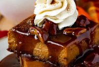 Pumpkin Pie Bars with Maple Pecan Praline Sauce Recipe