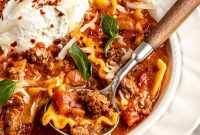 High-Protein Lasagna Soup Recipe for Comfort and Muscle-Building