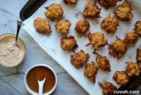 BBQ Chicken & Corn Fritters with Tangy Honey Lime Dip