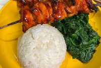 Sticky Teriyaki Chicken Skewers with Sesame and Green Onions