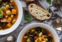 Autumn Vegan Minestrone Soup with Seasonal Vegetables