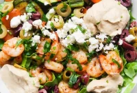 Mediterranean Shrimp Bowl Recipe with Lemon Garlic Quinoa