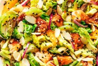Orange Salmon Salad with Ginger Hot-Honey Vinaigrette