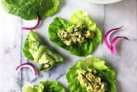 Low-Carb Avocado Chicken Salad Lettuce Wraps
