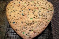 Giant M&M Cookie Heart for Valentine’s Day