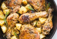 Garlic Parmesan Baked Chicken with Roasted Potatoes