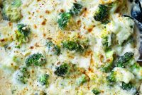 Creamy Parmesan Garlic Roasted Broccoli Recipe