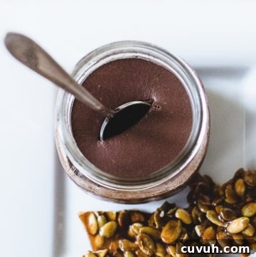 Chocolate Panna Cotta with Pumpkin Seed Brittle