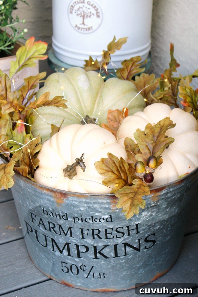 Lighted Fall Pumpkin Basket