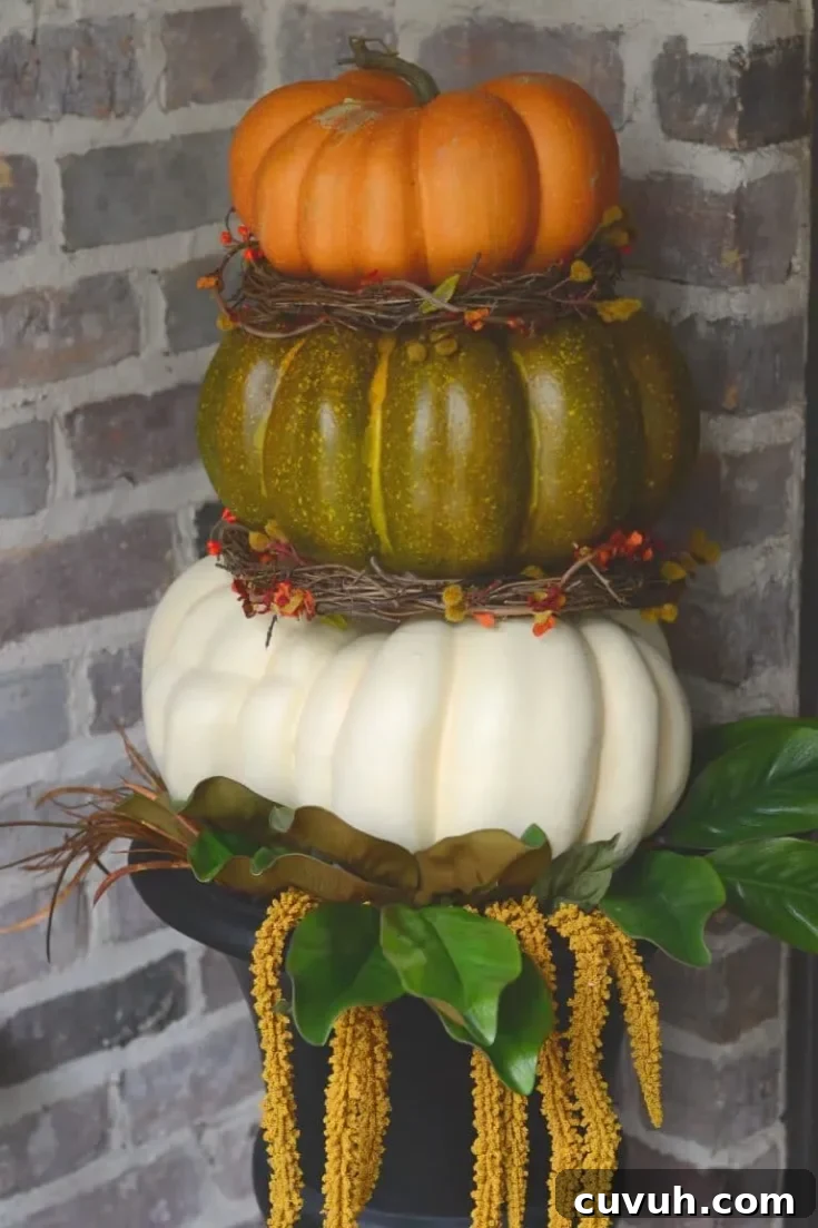 DIY Pumpkin Topiary