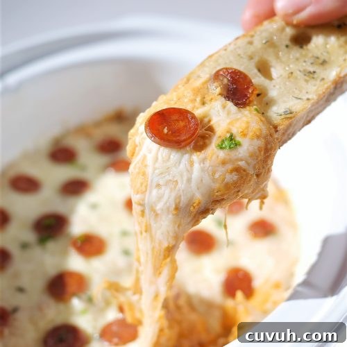 Easy Crockpot Pizza Dip only 6 ingredients