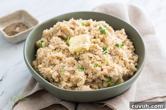 Low Carb Mashed Cauliflower Recipe KETO | @eatbetterrecipes
