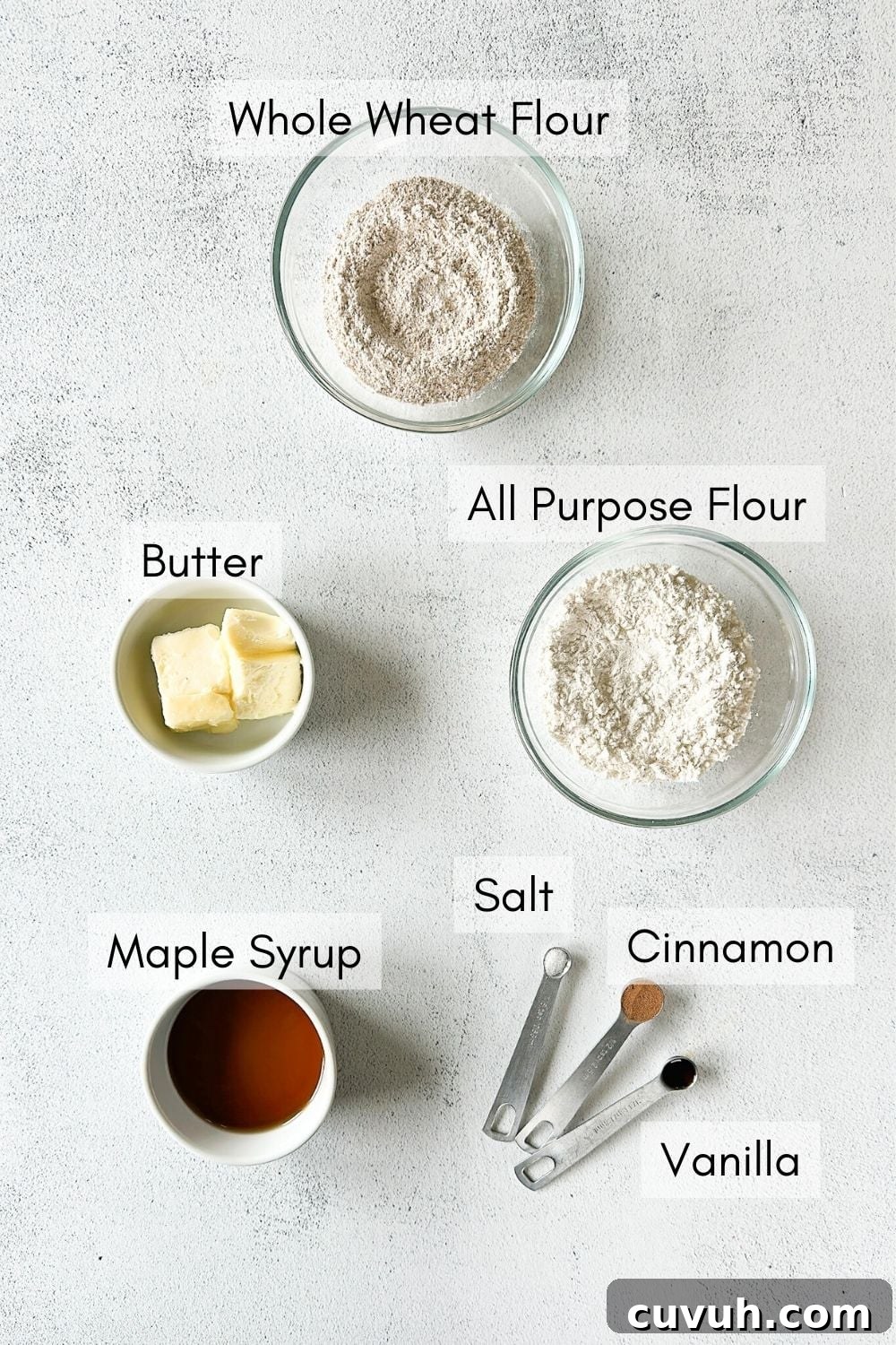 Ingredients to make homemade teddy grahams.