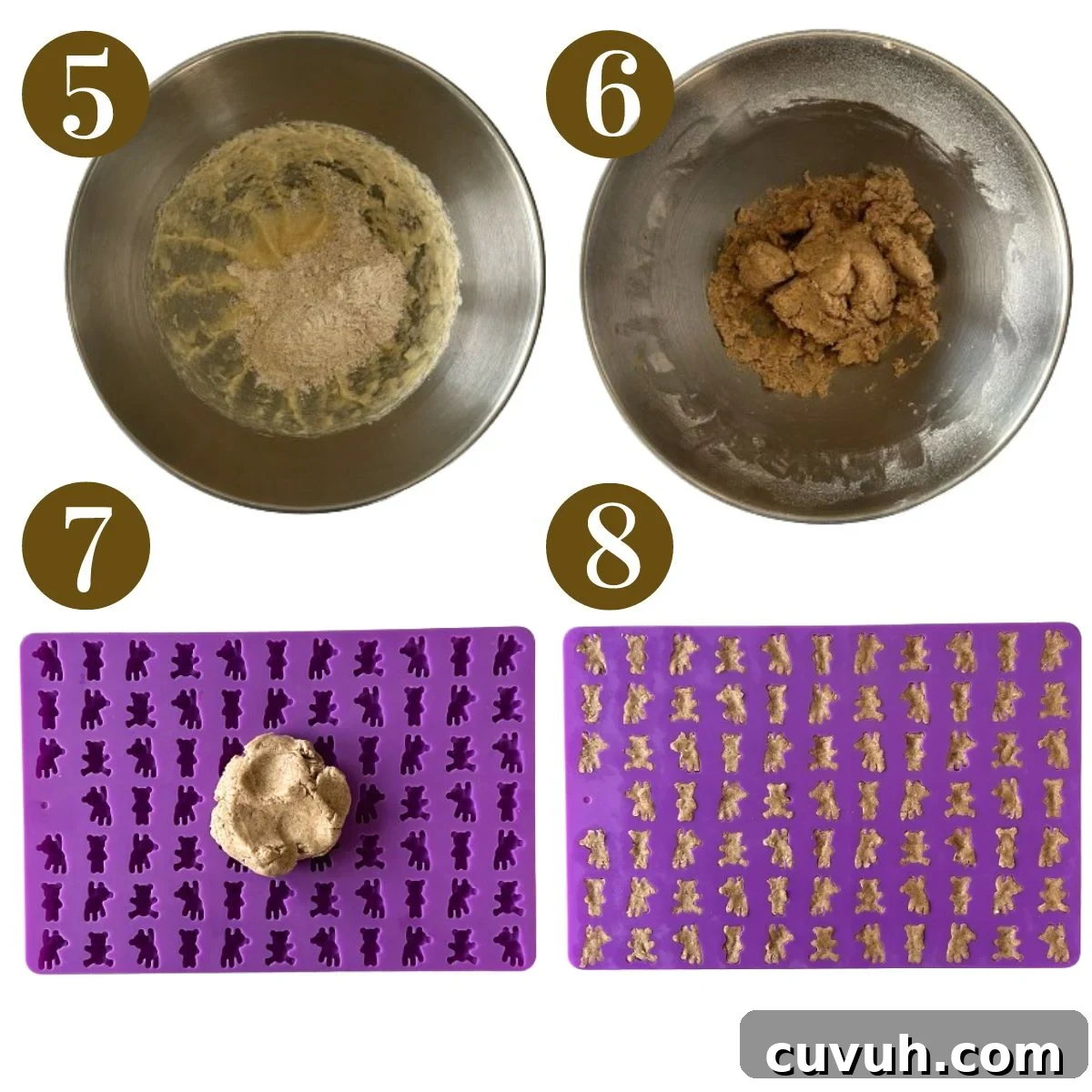 Steps to make homemade teddy grahams.