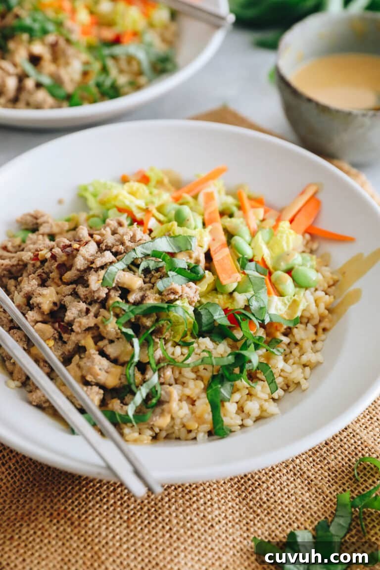 Thai Basil Turkey Bowls