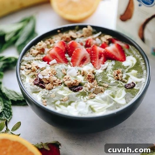 Matcha Mint Coconut Smoothie Bowl