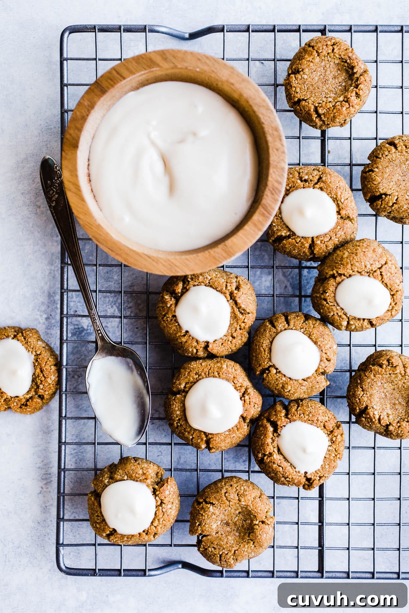 gingerbread thumbprints