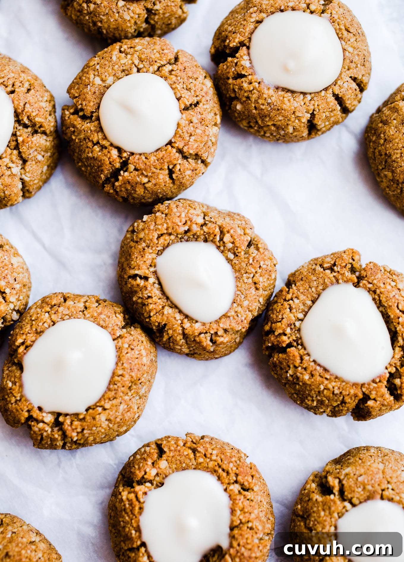 thumbprint cookies with cream cheese frosting