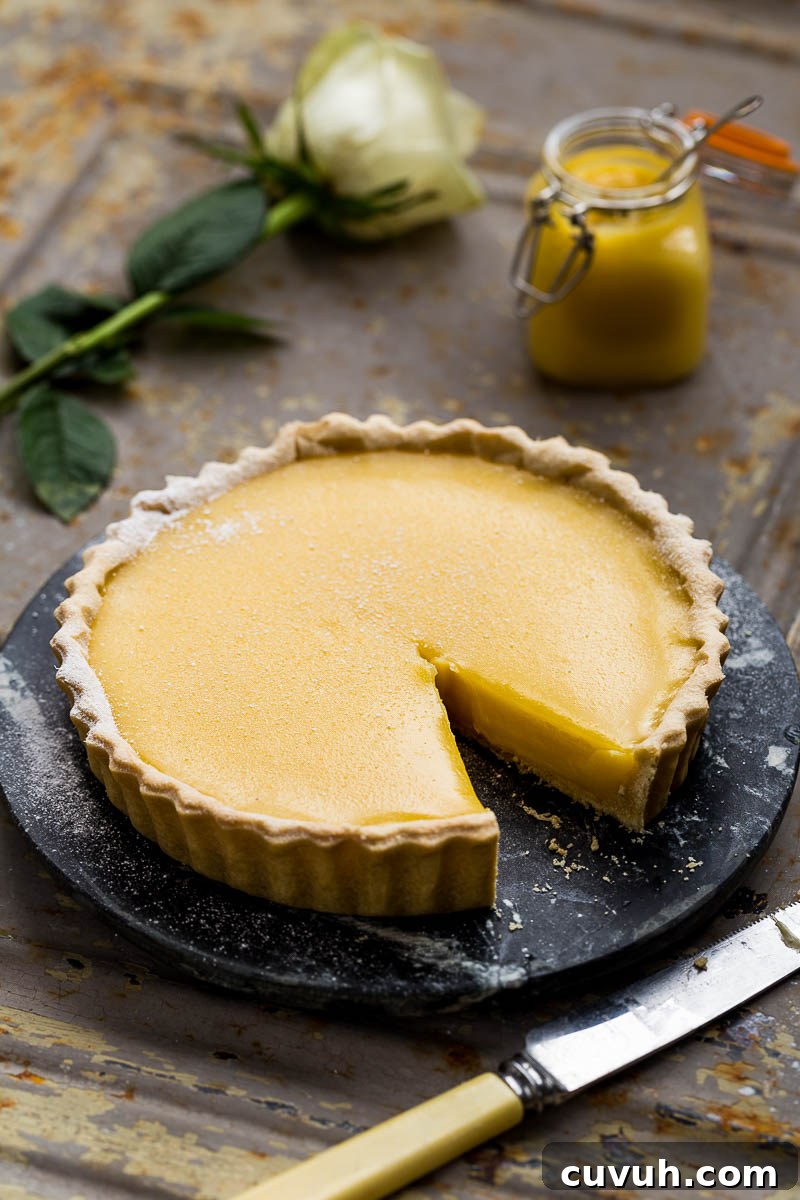 Spelt tarte au citron with a crisp sweet spelt crust and thick lemon curd