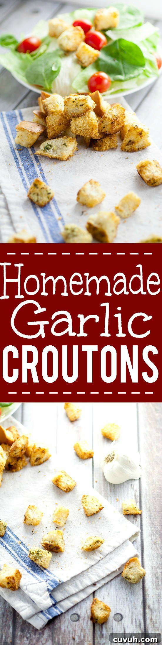 Crispy Garlic Croutons Recipe for Salads and Soups 9 Homemade Garlic Croutons recipe - full image