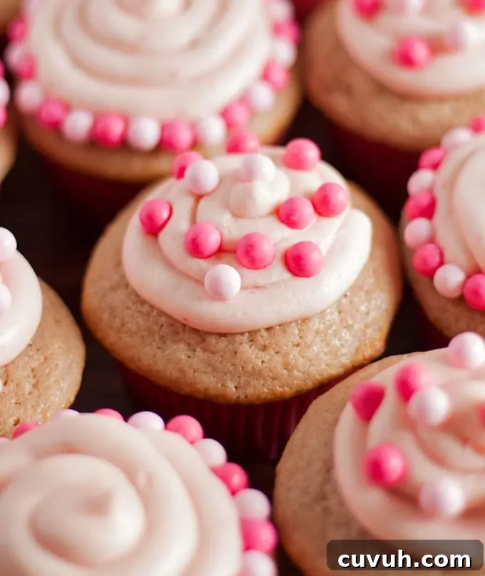 Double Berry Cupcakes - both the cupcakes and frosting are made with a mixture of raspberry and strawberry puree!