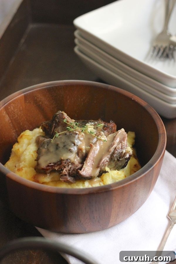Slow Cooker Pot Roast and Make Ahead Mashed Potatoes in a bowl.