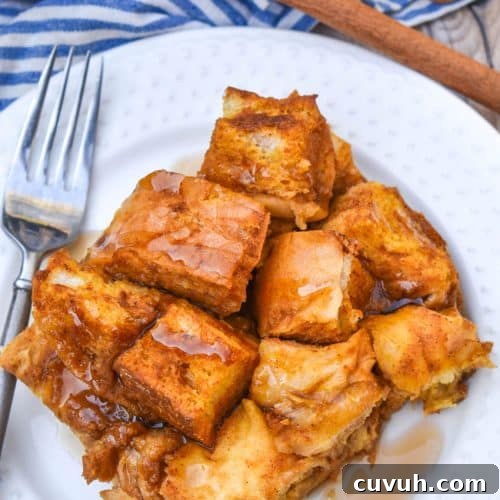 pumpkin bread pudding on a small white plate