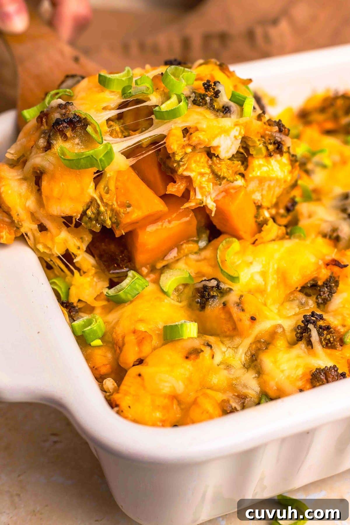 4. Buffalo Chicken Sweet Potato Casserole