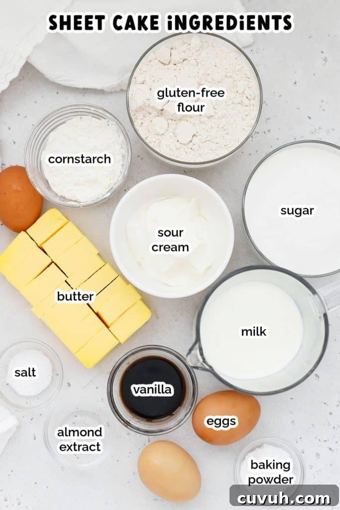 Moist Gluten-Free Yellow Sheet Cake Recipe for Parties 4 Ingredients for gluten-free yellow sheet cake
