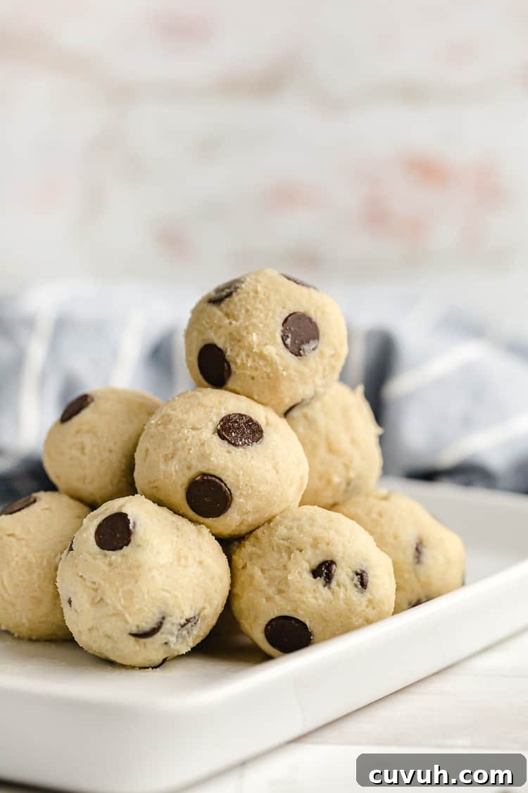 low carb gluten free keto cookie dough with chocolate chips on serving dish