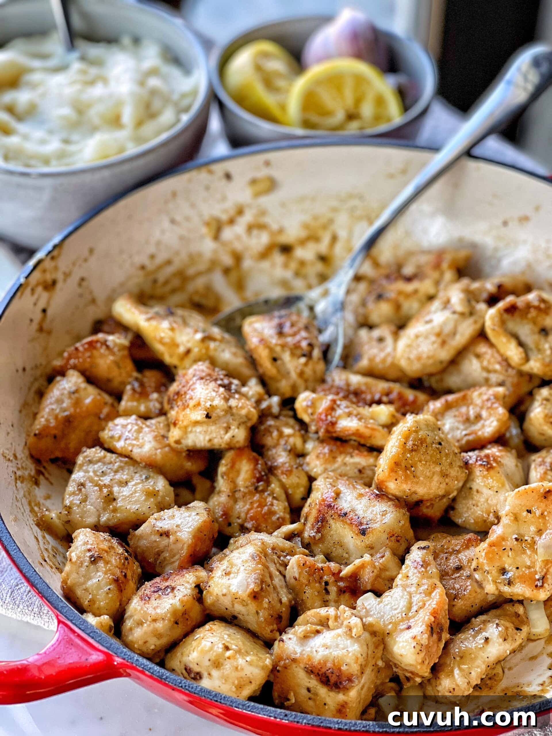 garlic lemon chicken bites