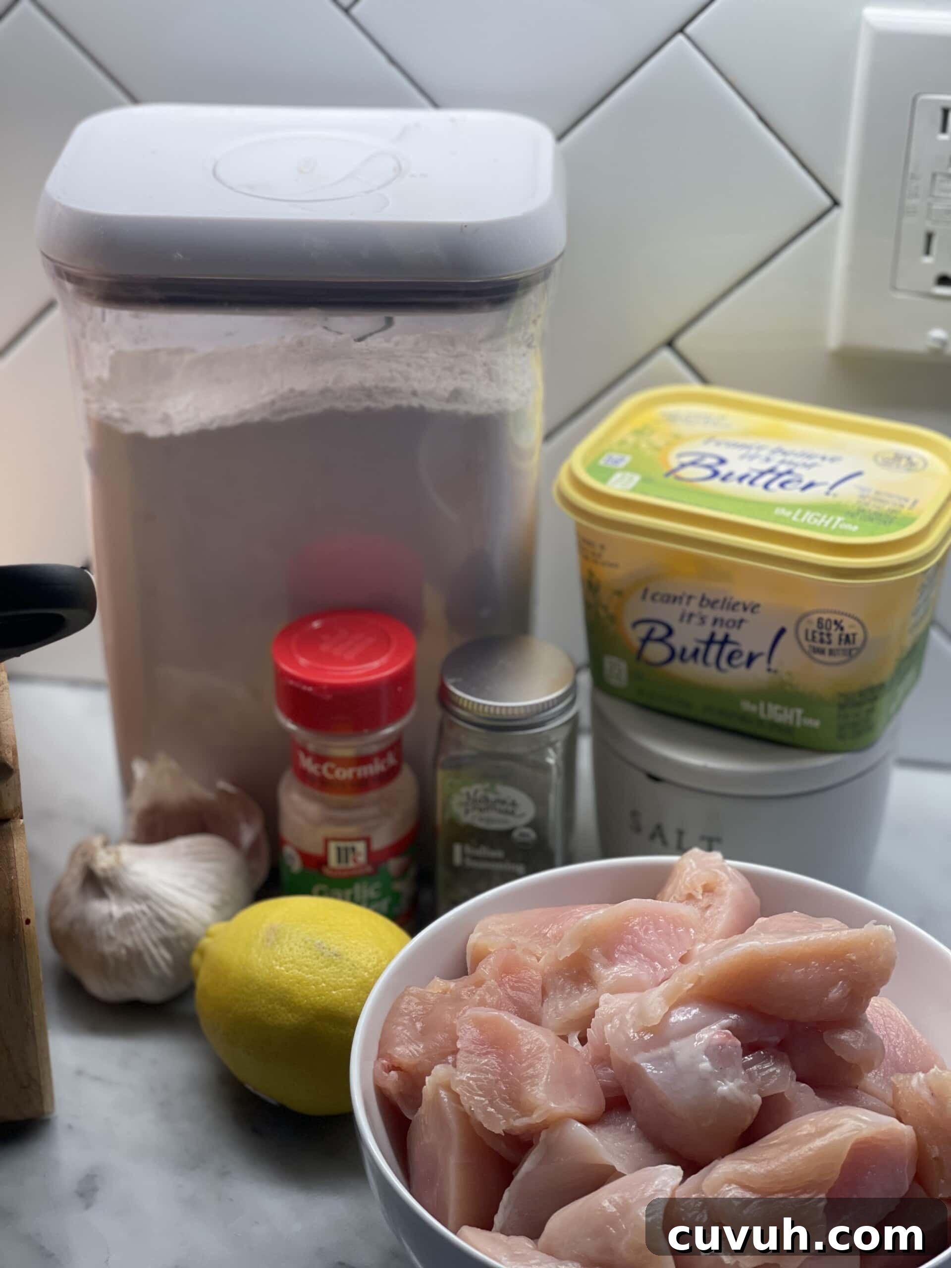 garlic lemon chicken bites
