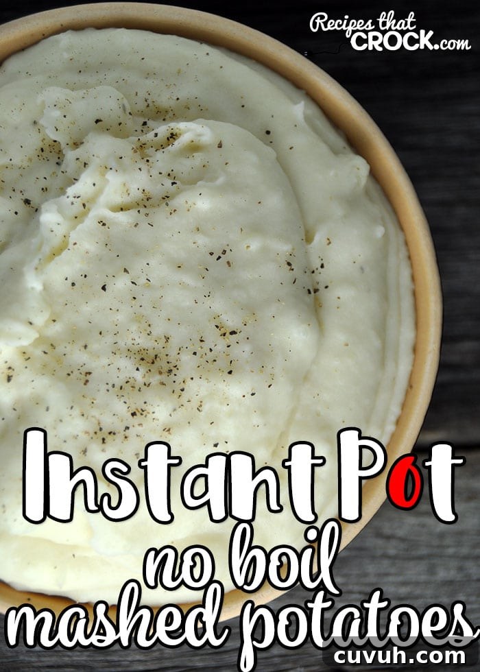 If you are looking for a super easy way to make up a big ol' batch of delicious and creamy mashed potatoes on a busy weeknight or chaotic weekend? This Instant Pot No Boil Mashed Potatoes recipe is just what you need! Yum!
