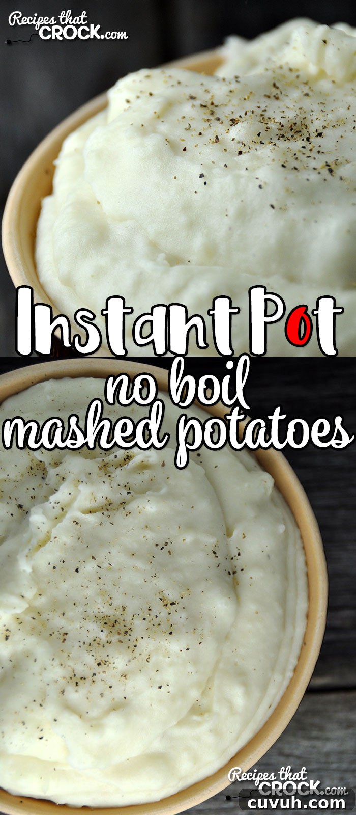 If you are looking for a super easy way to make up a big ol' batch of delicious and creamy mashed potatoes on a busy weeknight or chaotic weekend? This Instant Pot No Boil Mashed Potatoes recipe is just what you need! Yum!