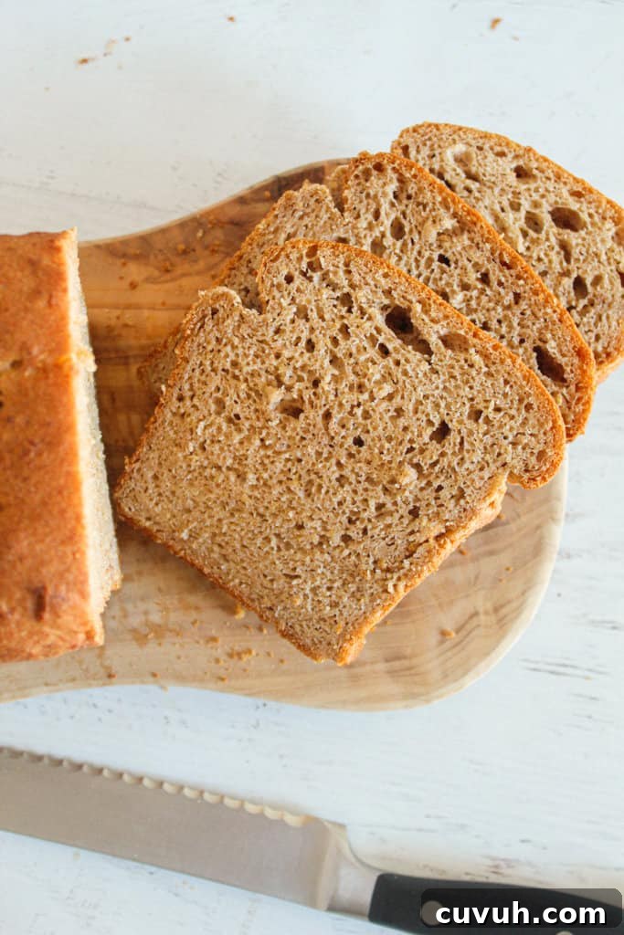 slices of millet bread on a cutting board.