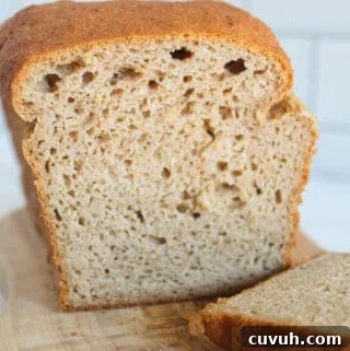 inside of millet bread on a cutting board