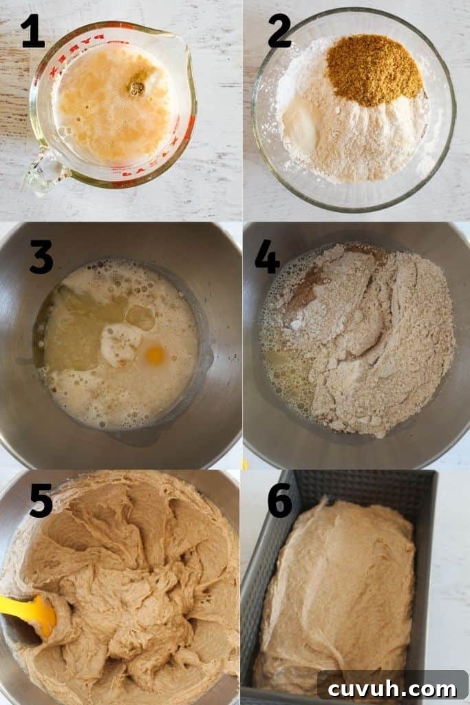 steps to preparing bread.