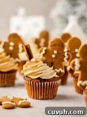 gingerbread cupcakes with gingerbread frosting