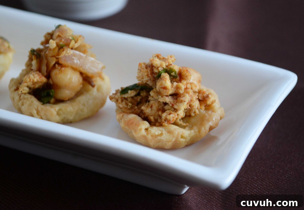 Spicy Chole Paneer Tarts Recipe: Indian Chickpea & Paneer Tartlets 16 12
