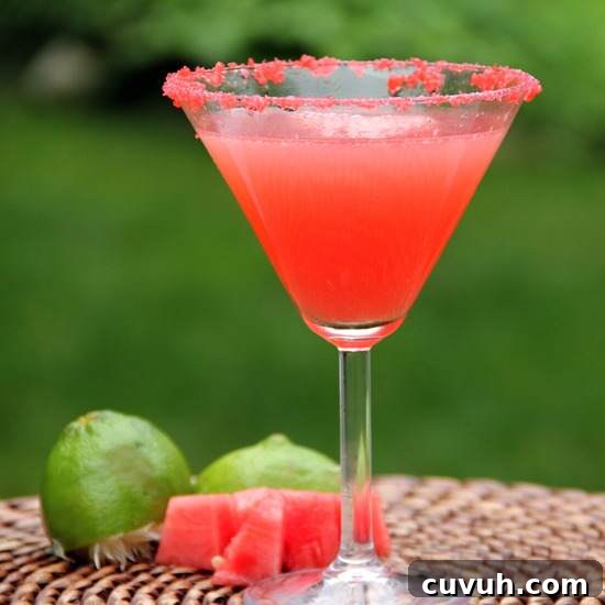 Fourth of July Celebration Guide: Events, Recipes & Fireworks 4 Watermelon Poptini Cocktail | SnappyGourmet.com